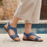Sienna Hook-and-Loop Sandals - Blue