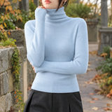 Giselle-Rae Turtleneck Sweater - Light Blue