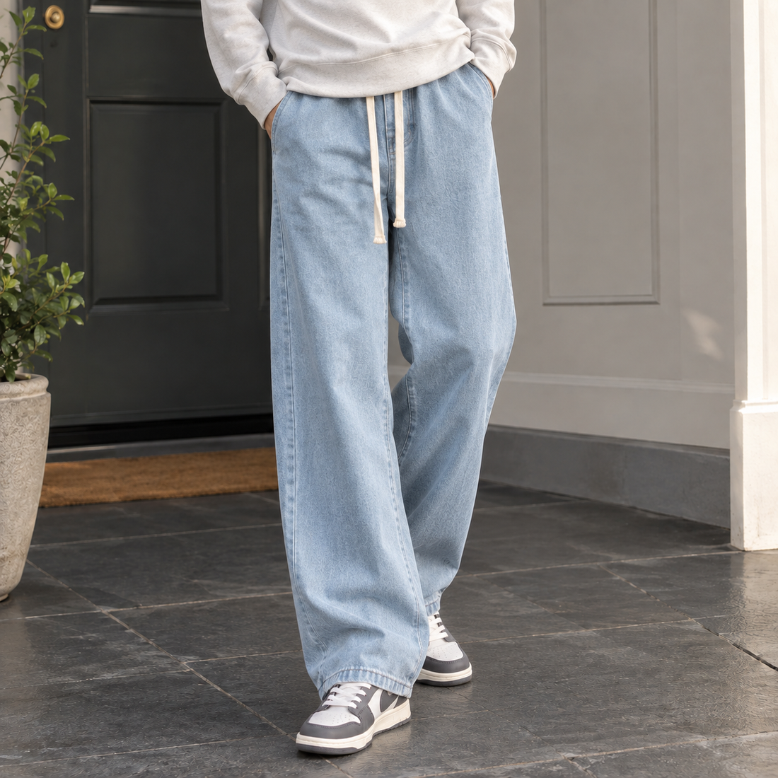 Reece-Scott Wide Leg Jeans - Light Blue