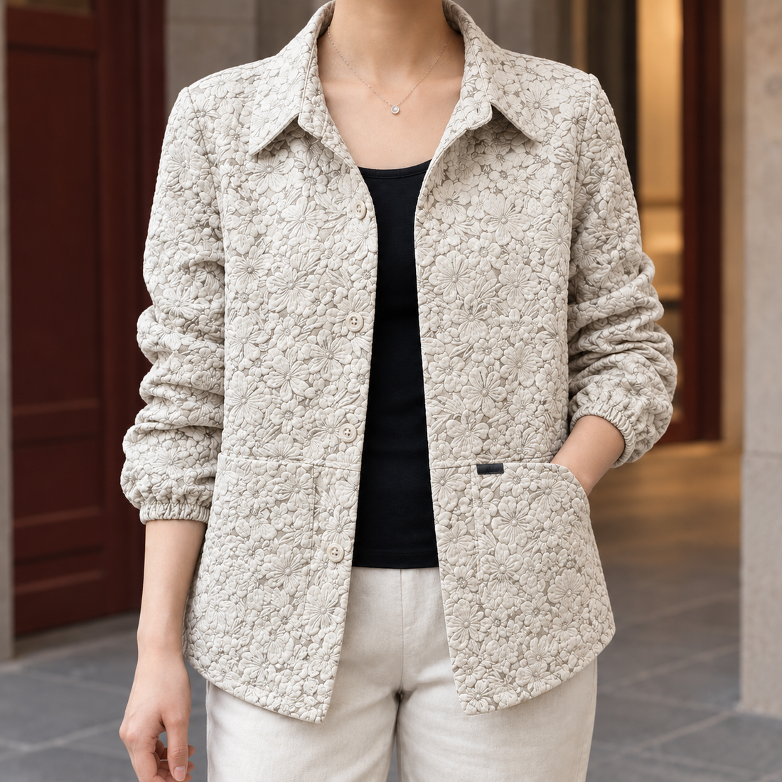 Elettra-June Quilted Jacket - Off White