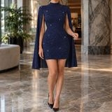 Kelsey-Louise Sparkle Mini Dress - Blue
