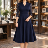 Phoebe-Belle A-Line Dress - Navy Blue