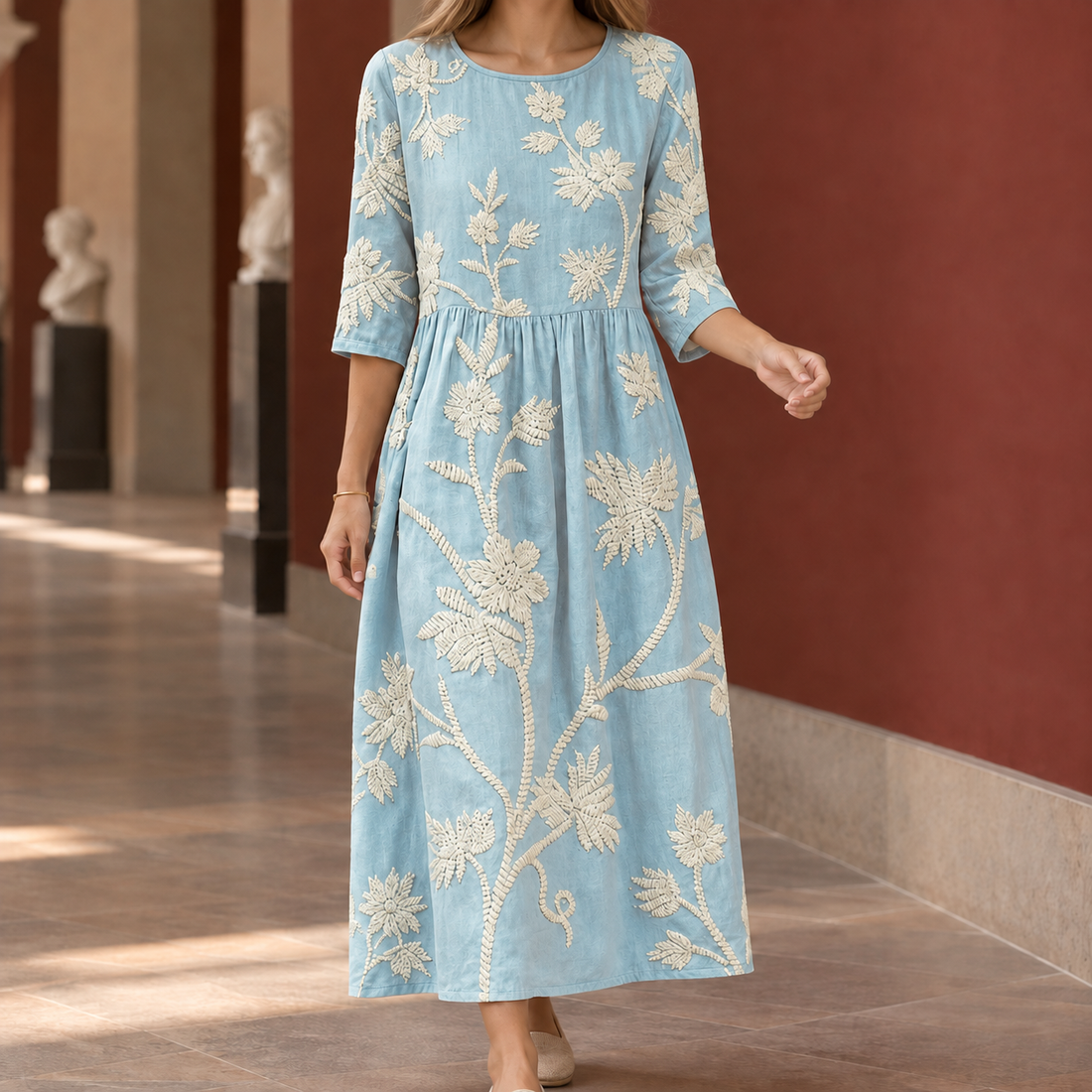 Tiffany Gathered Waist Dress - 399–qfxlyq–359