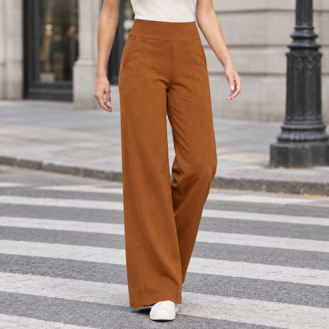 Eleanora Straight Leg Pants - Chocolate