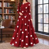 Chloe Tiered Maxi Dress - Red