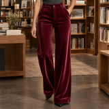 Agnes-Hope Wide Leg Pants - Burgundy