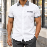Evan Contrast Shirt - White