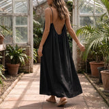 Willa Backless Maxi Dress - Noir