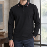 Amaury Tipped Polo - Black