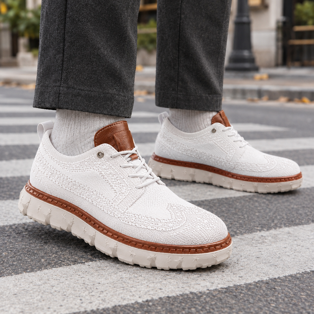Loreto Brogue Sneakers - White