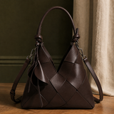 Rimini Woven Shoulder Bag - Espresso Brown