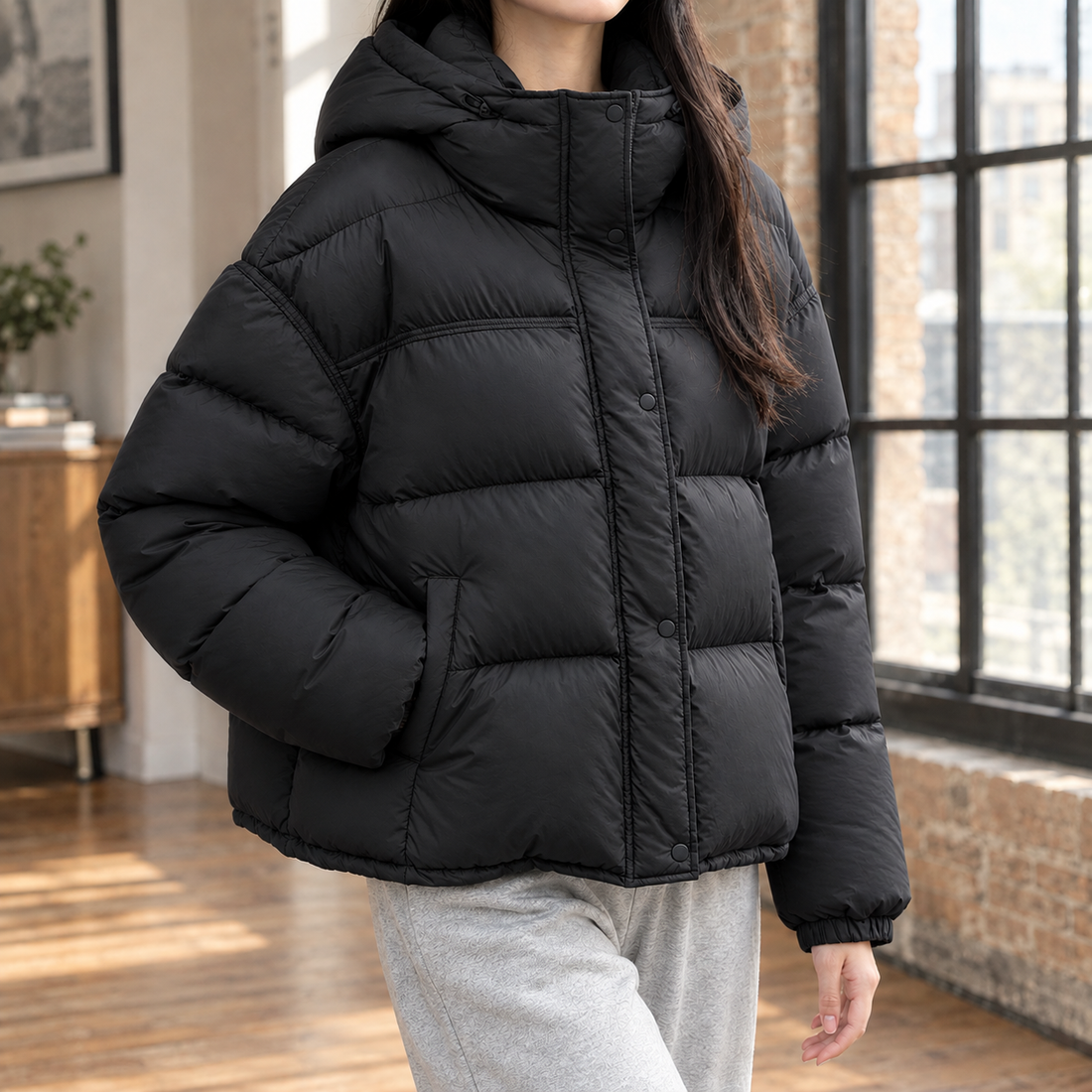 Berenice Puffer Jacket - Starry Black