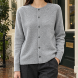 Astrid-Kate Cashmere Cardigan - Medium Gray