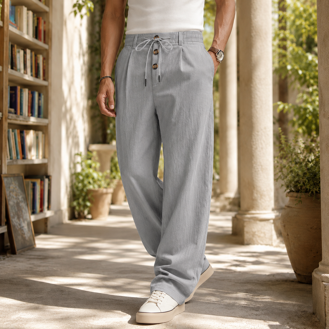 Nolan Relaxed Pants - Gray