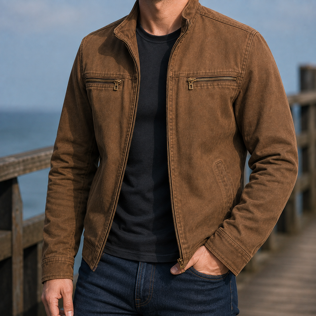 Finnian Military Jacket - Brown