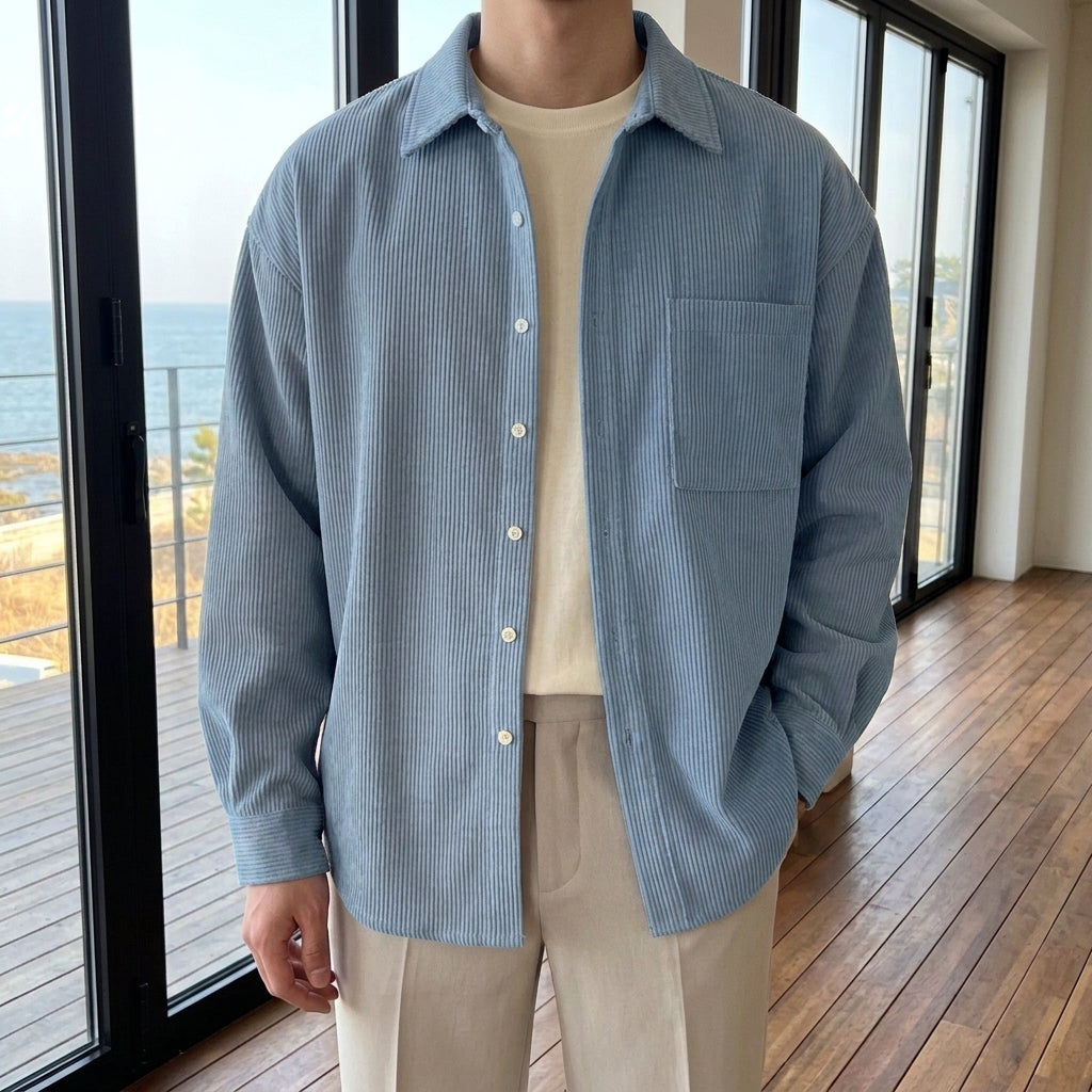 Valencia Corduroy Shirt - Blue