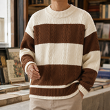 Reuben Cable Knit Sweater - Brown