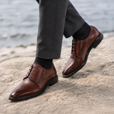 Tivoli Pointed Oxford Shoes - Brown