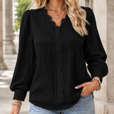 Lara-Sage Lace Blouse - Black