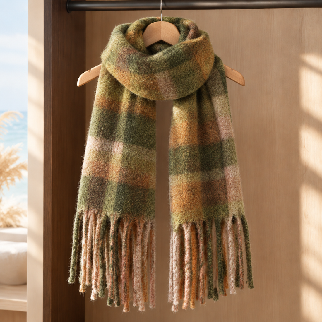 Selby Cashmere Scarf - Olive