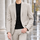 Magnus-Grey Slim Fit Blazer - Khaki