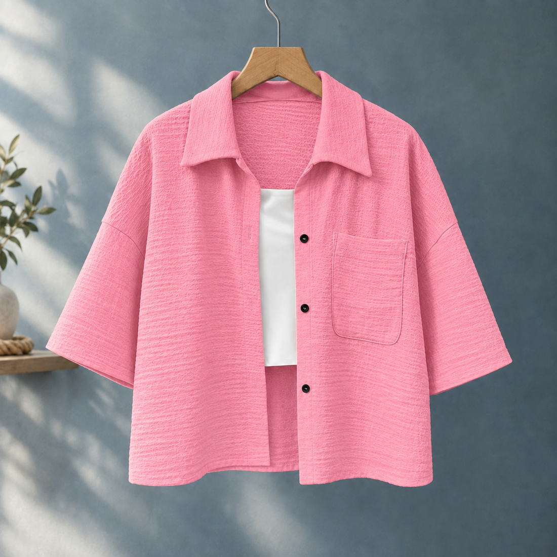 Karen-Rae Textured Shirt - Pink