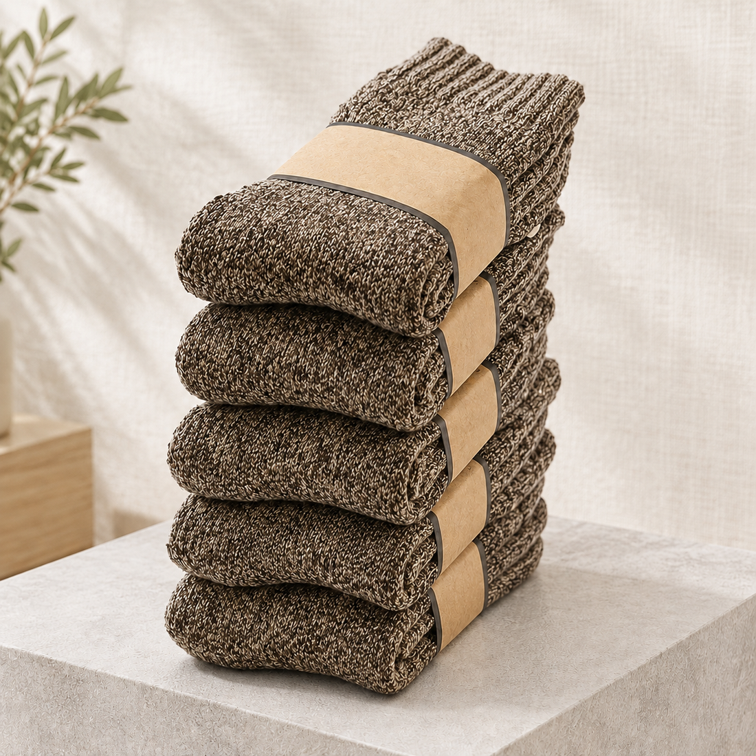 Donovan Merino Wool Socks - Khaki