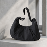 Soriano Ruched Shoulder Bag - Black
