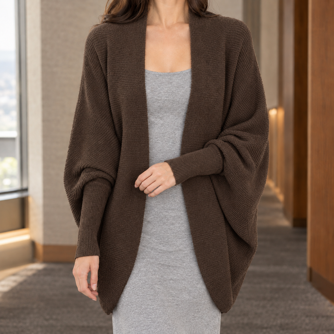 Michael Relaxed Cardigan - Brown