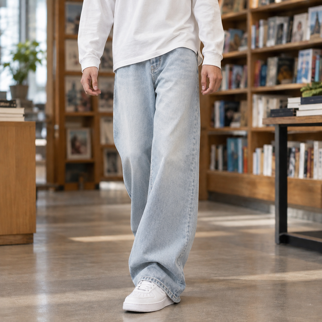 Toby Wide Leg Jeans - Light Blue