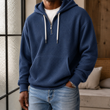 Merrick Waffle Hoodie - Dark Blue