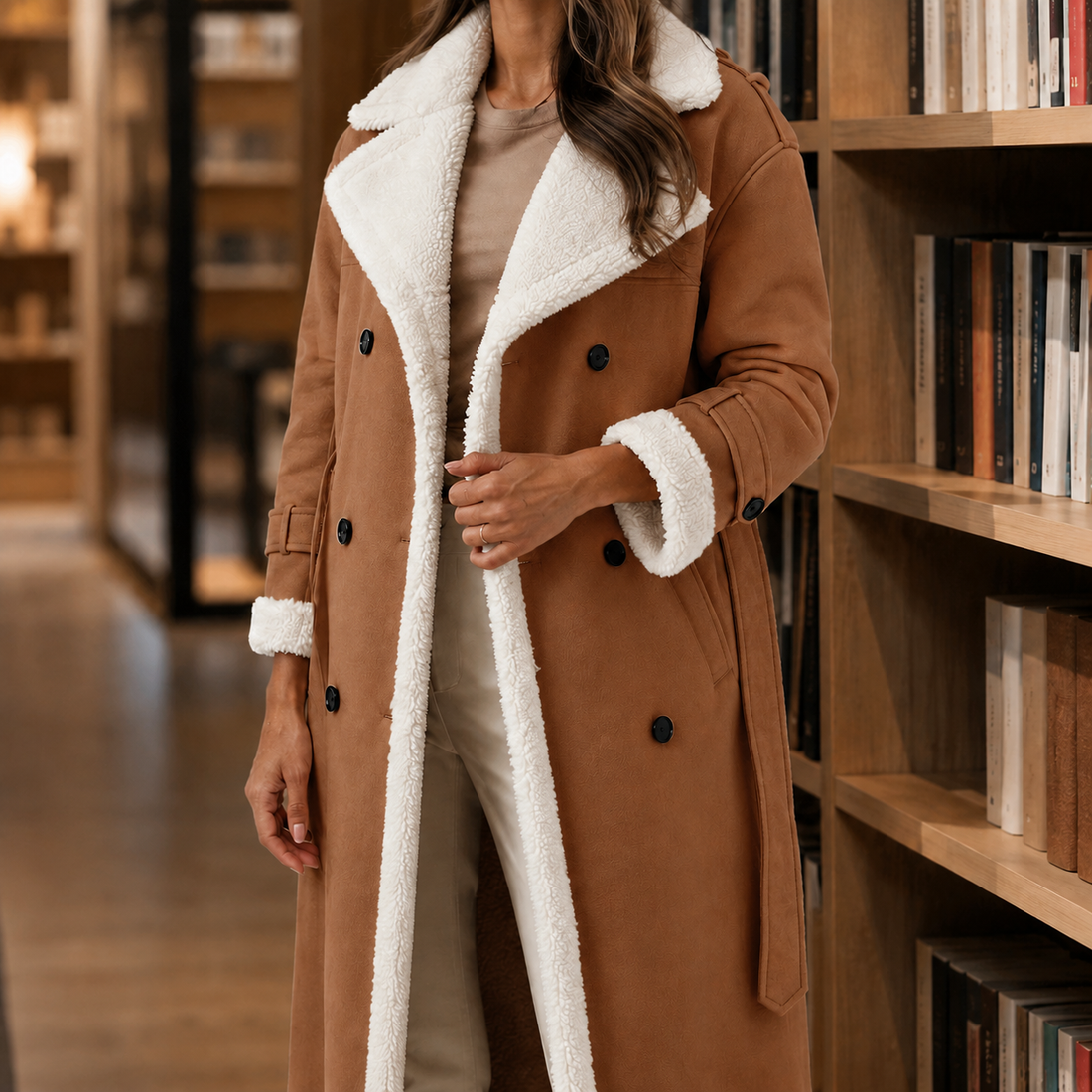 Soledad-Louise Longline Coat - Bronze