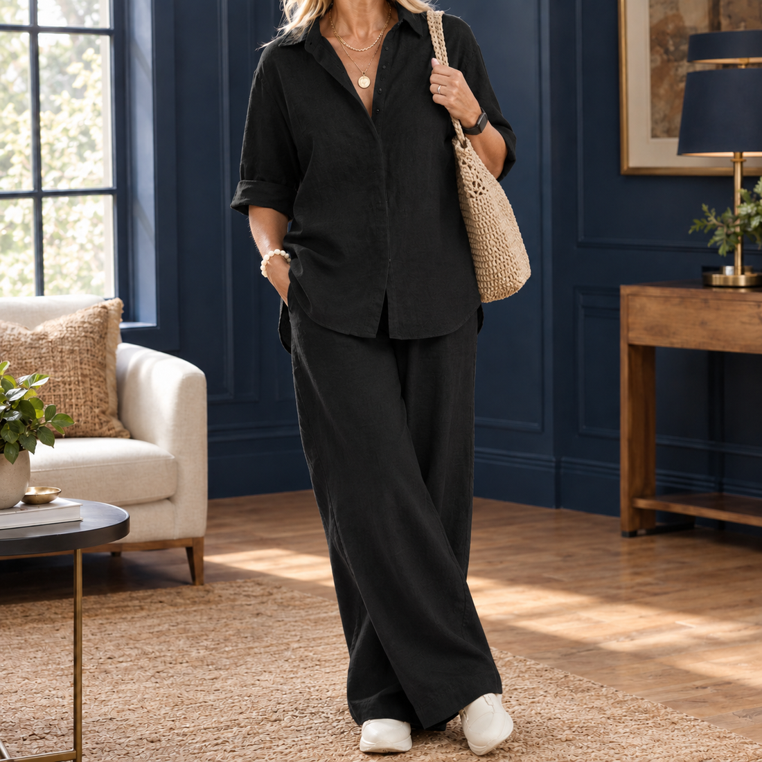 Sidonie Relaxed Set - Black