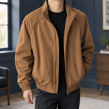 Marcus Stand Collar Jacket - Brown