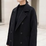 Elodie Double-Breasted Coat - Lead Product Detail