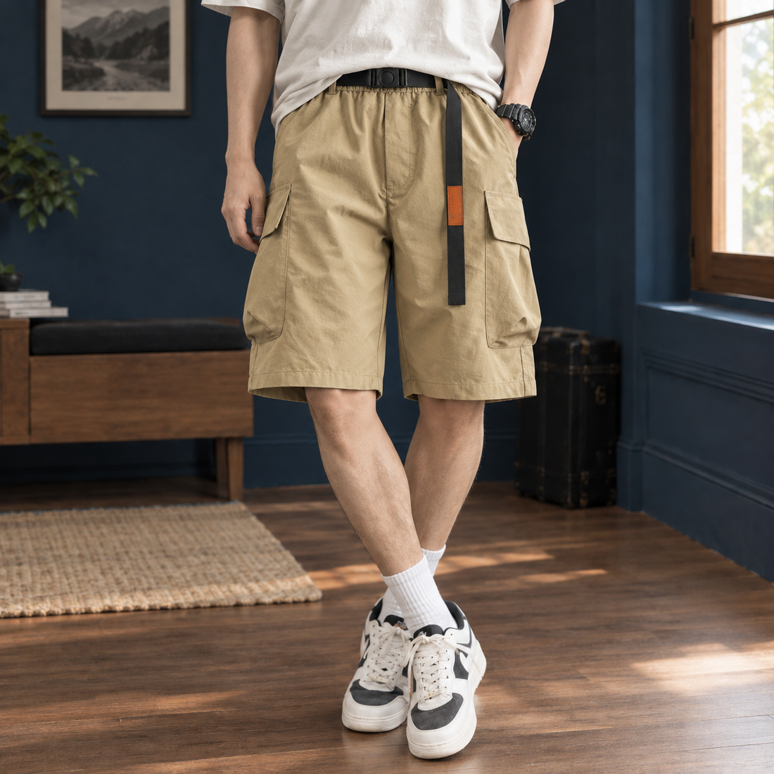 Ezra Utility Shorts - Khaki 2