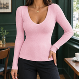 Annabel-Louise Ribbed Top - Pink