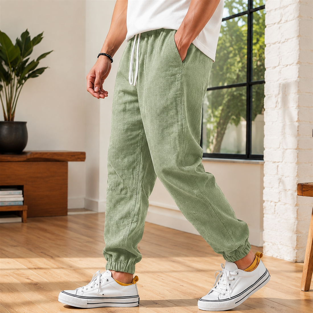 Hudson Relaxed Joggers - Light Green