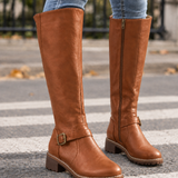 Negroni Buckle Riding Boots - Light Brown
