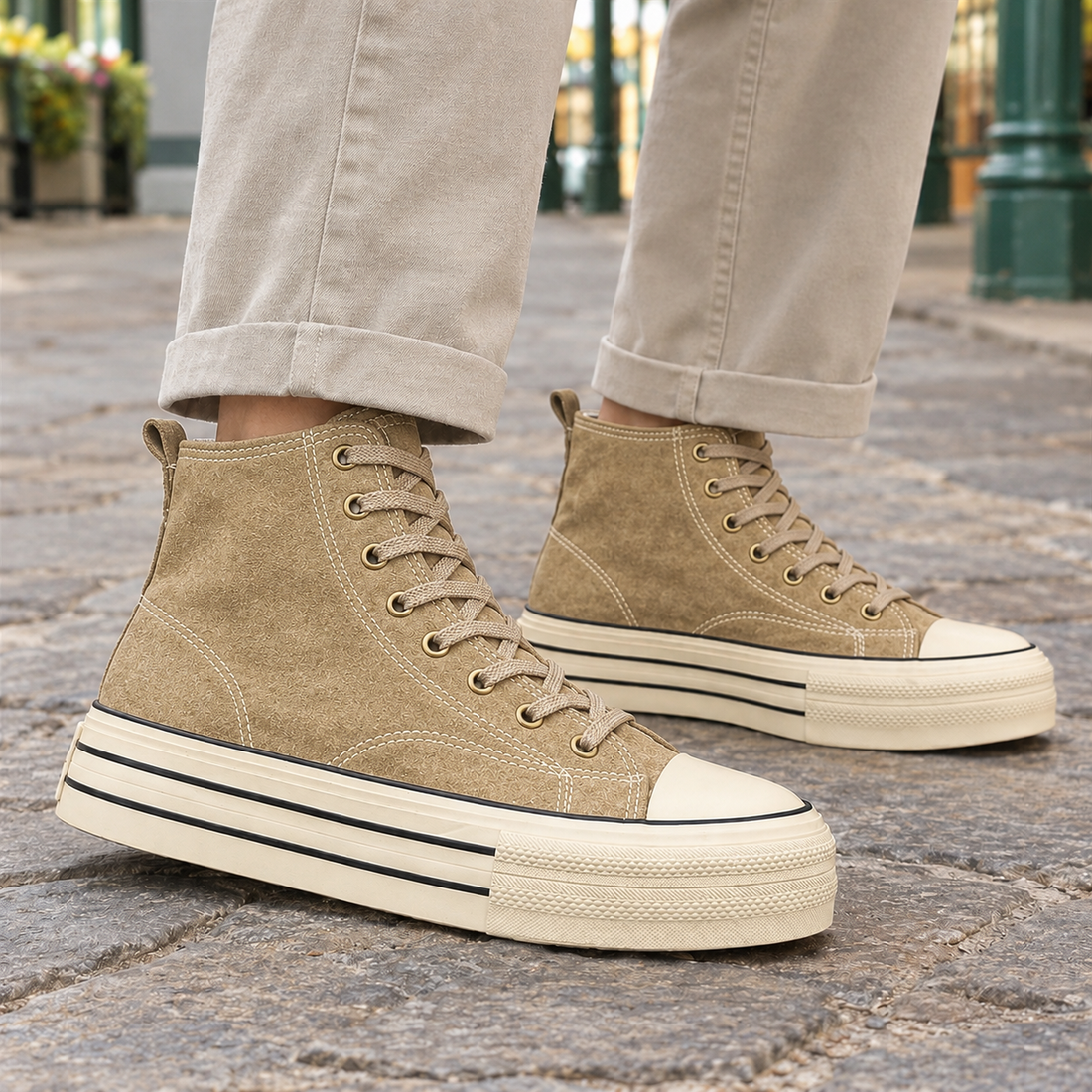 Sanremo Platform Sneakers - Khaki