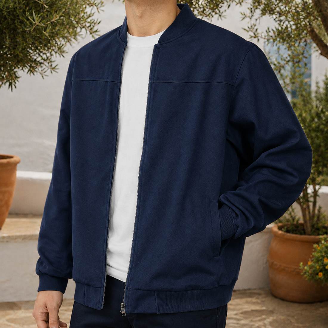 Henry Bomber Jacket - Dark Blue