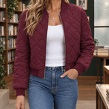 Ingrid-Hope Quilted Jacket - Wine Red
