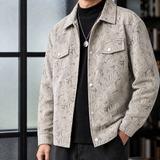 Mateo-Lane Printed Jacket - Khaki