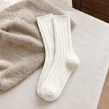 Alina-Marie Ribbed Cashmere Socks - White