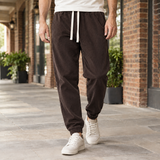 Simon Tapered Joggers - Brown Corduroy