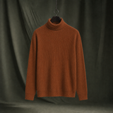 Sylvester Ribbed Turtleneck Sweater - Caramel