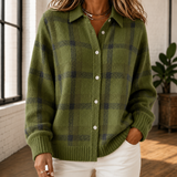 Francesca Plaid Sweater - Green
