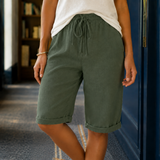 Clara Relaxed Shorts - Military Green