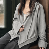 Sarah-Jane Hooded Hoodie - Rock Mist Gray