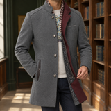 Harrison Stand Collar Coat - Gray